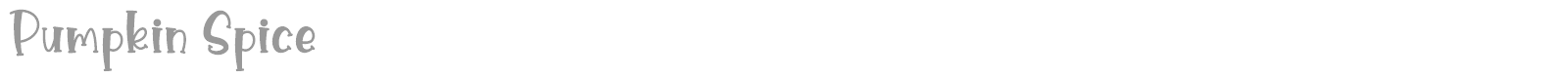 Pumpkin Spice font preview